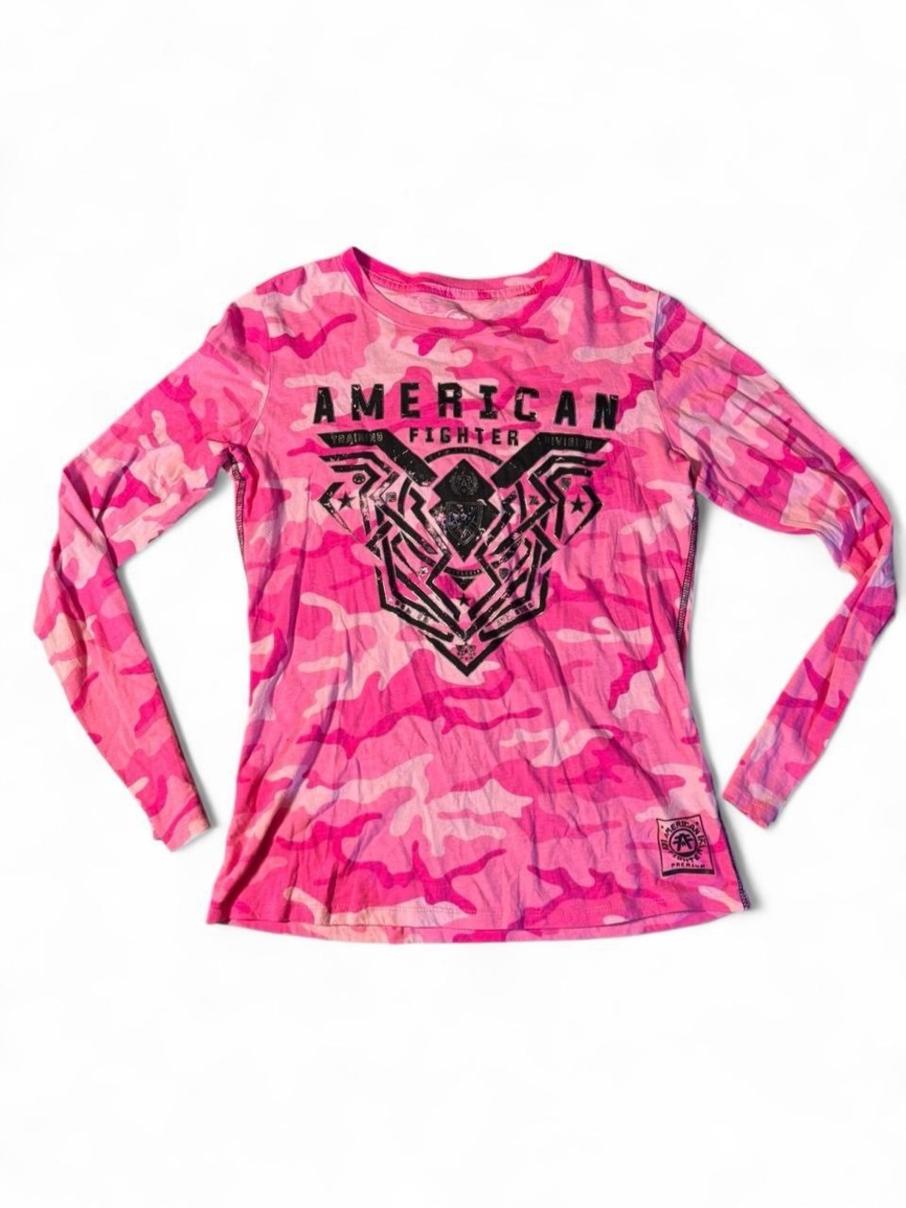 American Fighter Pink Camo Graphic Long Sleeve